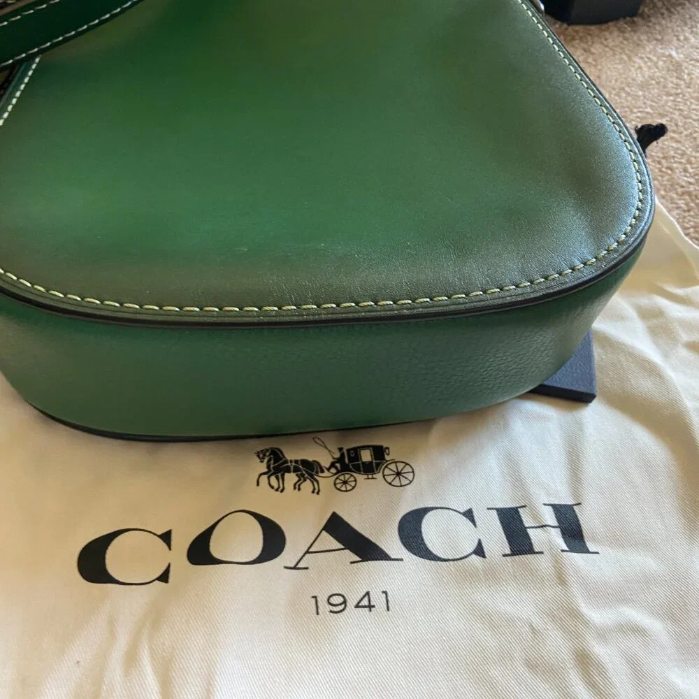 NEW~Coach 1941 58967 Saddle Bag 23 Python Snake STRAP~GREEN - Picture 5 of 7